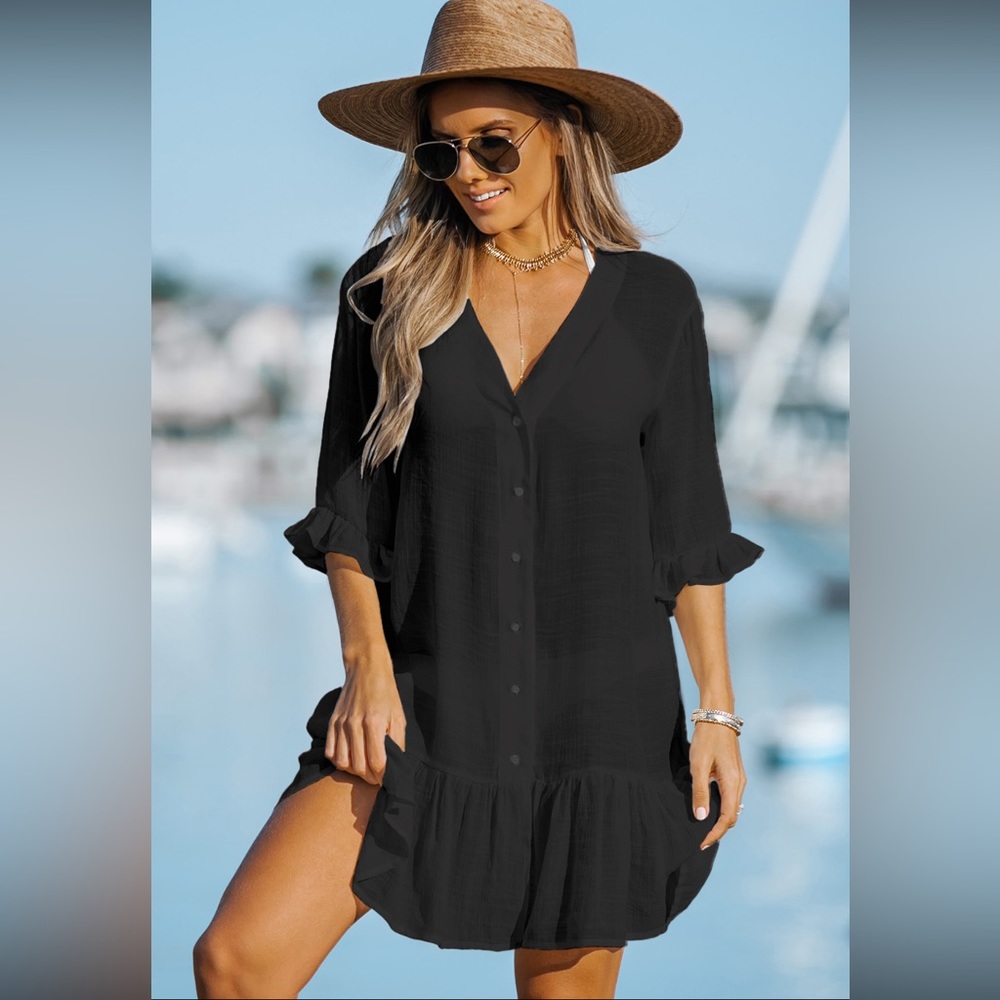 CUPSHE Ruffled Cover-up Dress